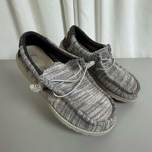 Hey Dude Mens Gray Slip-On Shoes size 11